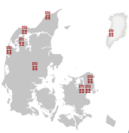 DTUs beliggenheder i Danmark